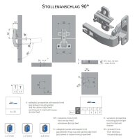 Topfband 35 mm KT 90° Weitwinkelscharnier H=2