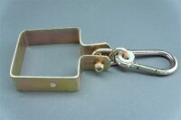 Schaukelschelle für Quadratholz mit Karabinerhaken  90x90 mm