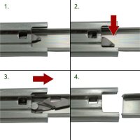 Schwerlast Vollauszug mit Verriegelung (100 kg) 50 cm (1Paar)