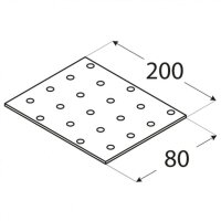 Lochplatte 200x80x2,0mm PP9