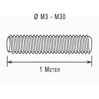 Gewindestange CL.4.8 1 Meter M6 DIN 975