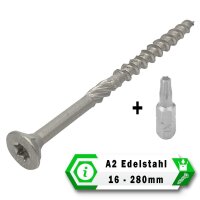Holzbauschrauben Edelstahl Senkkopf A2 Großpack 4,0 x 40 mm - 500 Stk