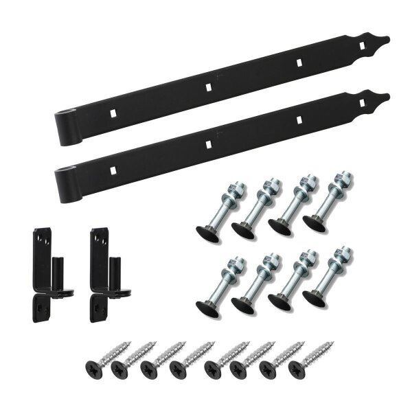 Ladenband Schwarz 2er Set - 800x40mm - Ø16mm