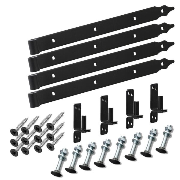 Ladenband Schwarz 4er Set - 800x40mm - Ø16mm